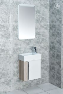 Тумба под раковину Акватон Вита 45см белый/ясень шимо 1A221401VTD70